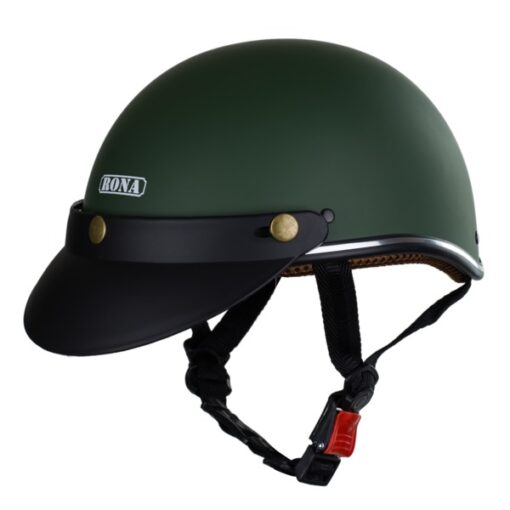 nón bảo hiểm nửa đầu rona haly r6 xanh rêu
