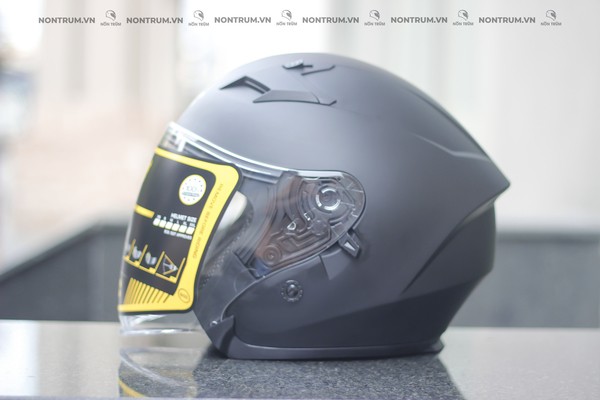 nón bảo hiểm fullface ROC R02 đen nhám