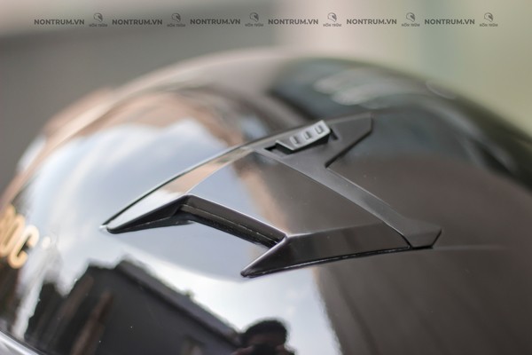 nón 3/4 2 kính ROC r02 đen bóng
