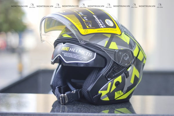 nón bảo hiểm fullface ROC R02 v2 xanh lá