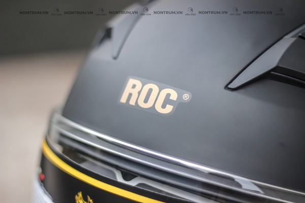 nón bảo hiểm fullface ROC R02 đen nhám