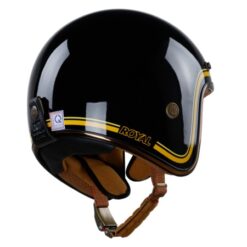 nón bảo hiểm 3/4 royal m20c đen line vàng
