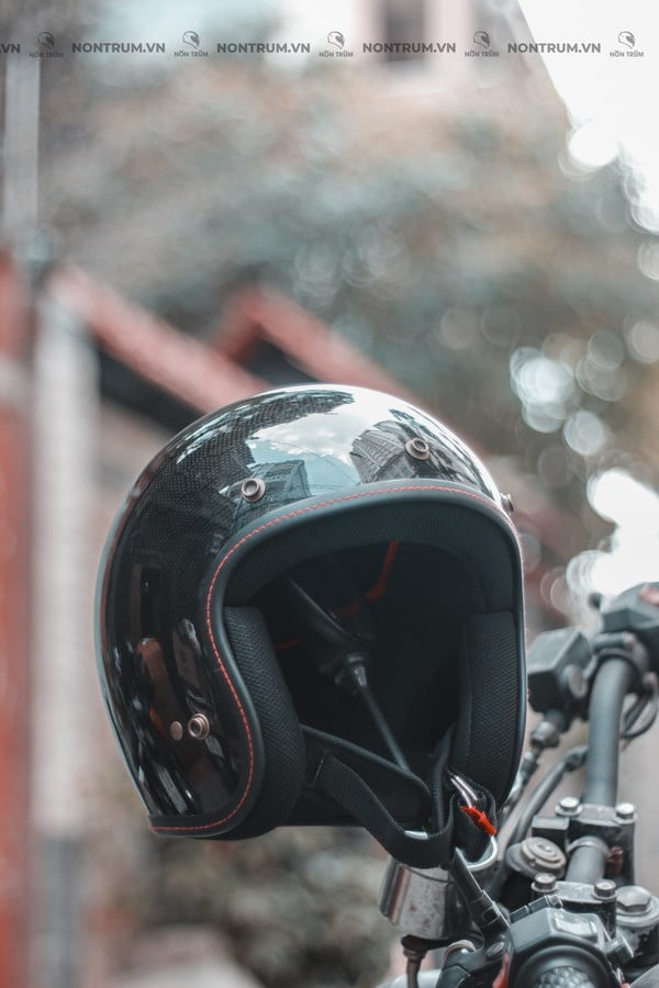 nón 3/4 carbon zealot vân tổ ong
