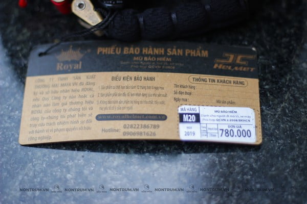 nón bảo hiểm Royal M20D đen nhám