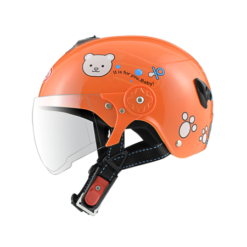 nón bảo hiểm sunda 108SB gấu teddy cam
