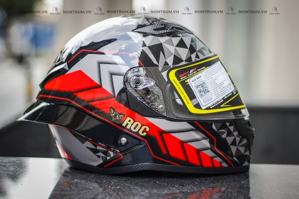 nón fullface ROC R03 V8 đỏ bóng
