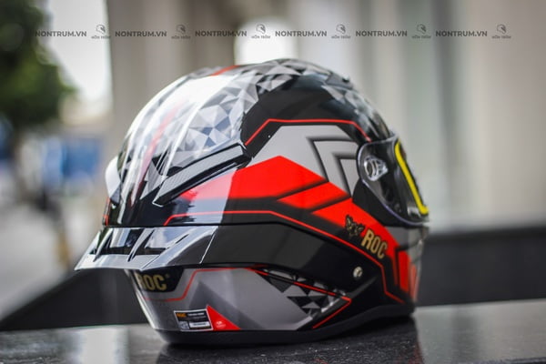 nón fullface ROC R03 V8 đỏ bóng