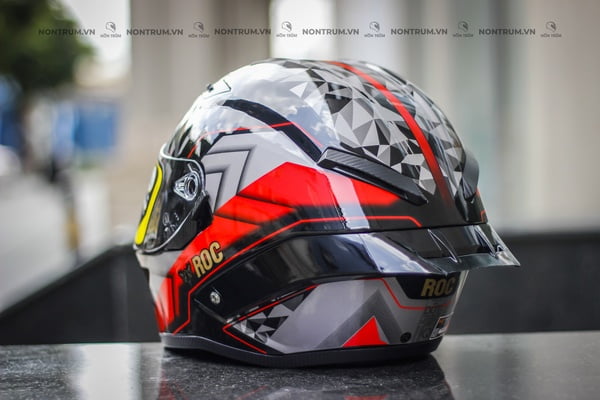 nón fullface ROC R03 V8 đỏ bóng