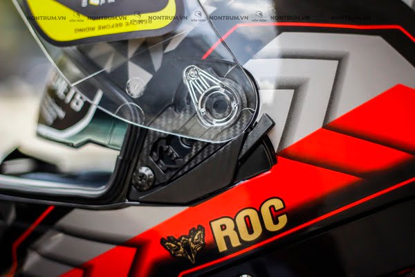 nón fullface ROC R03 V8 đỏ bóng