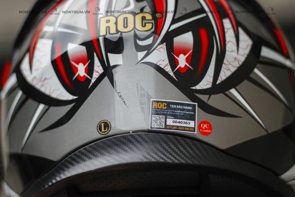 nón bảo hiểm ROC R05 V4 đỏ bóng