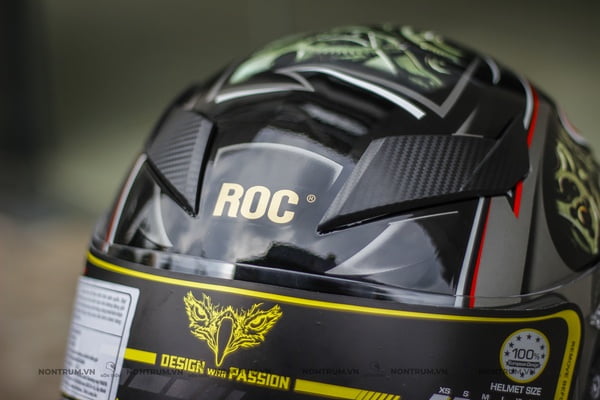 nón bảo hiểm ROC R05 V4 đỏ bóng