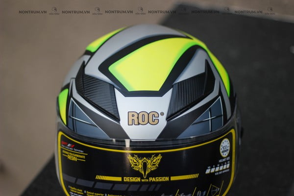 nón fullface ROC R05 xanh nhám