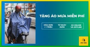 áo mưa miễn phí