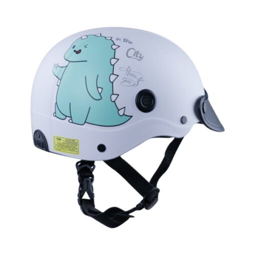 nón bảo hiểm sơn Rona Dino trắng