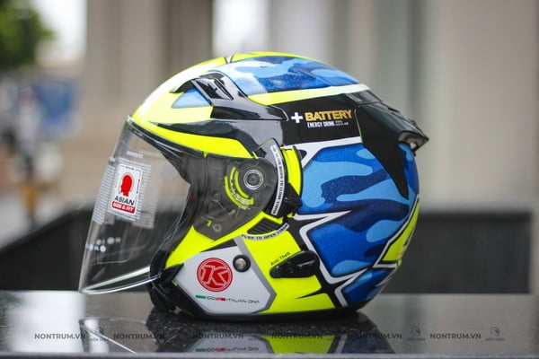 nón bảo hiểm 3/4 KYT blue