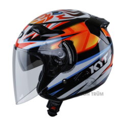nón bảo hiểm 3/4 KYT venom Axel basani