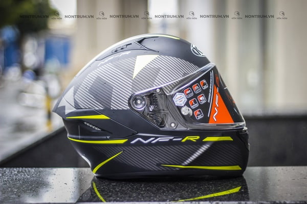 nón bảo hiểm fullface kyt nfr logo yellow