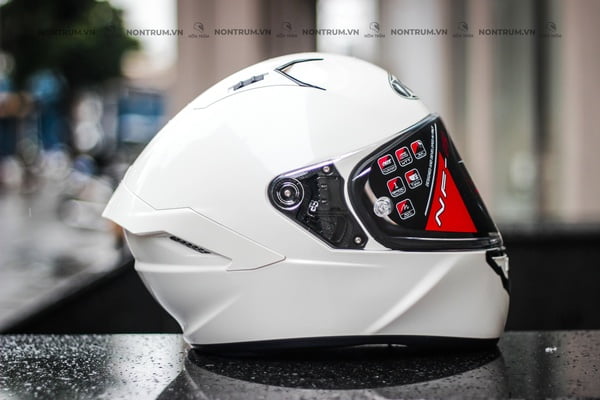 nón bảo hiểm fullface kyt nfr trắng