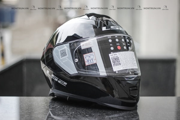 nón bảo hiểm fullface ls2 ff800 đen bóng