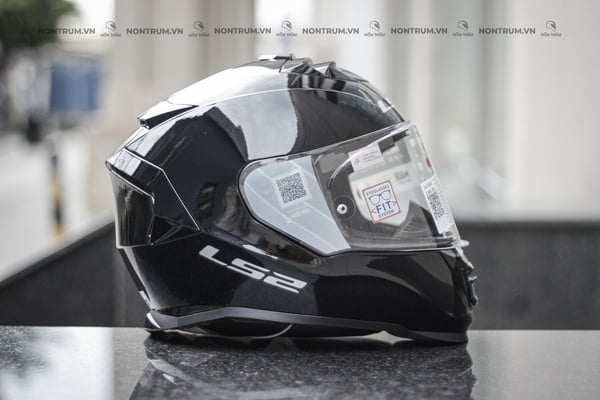 nón bảo hiểm fullface ls2 ff800 đen bóng