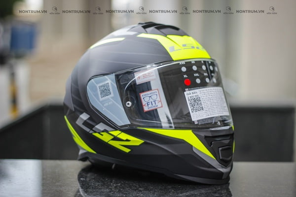 nón bảo hiểm fullface ls2 ff800 đen xanh