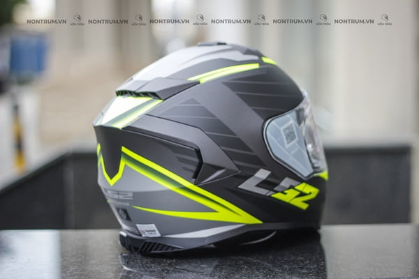 nón bảo hiểm fullface ls2 ff800 đen xanh