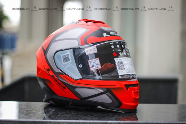 nón bảo hiểm fullface ls2 ff800 đỏ xám