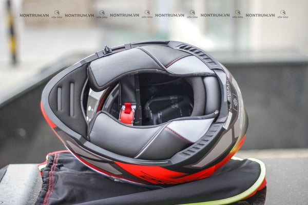 nón bảo hiểm fullface ls2 ff800 đỏ xám