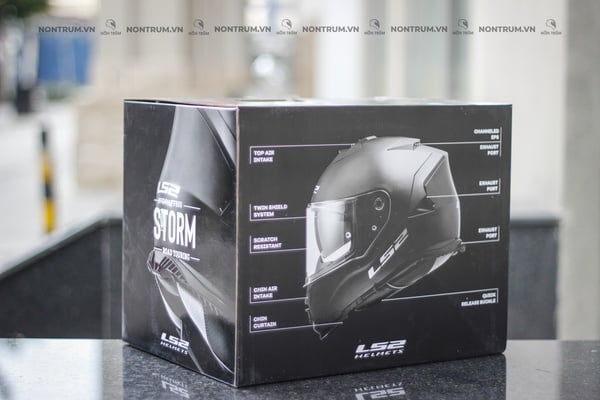 nón bảo hiểm fullface ls2 ff800 đỏ xám