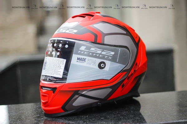 nón bảo hiểm fullface ls2 ff800 đỏ xám
