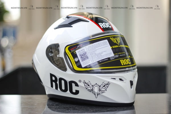 nón bảo hiểm fullface ROC R01 v4 trắng