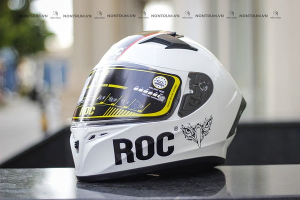 nón bảo hiểm fullface ROC R01 v4 trắng