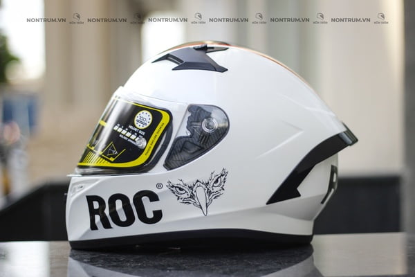 nón bảo hiểm fullface ROC R01 v4 trắng