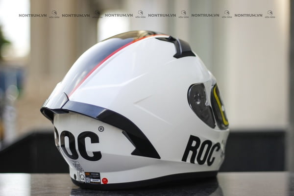 nón bảo hiểm fullface ROC R01 v4 trắng
