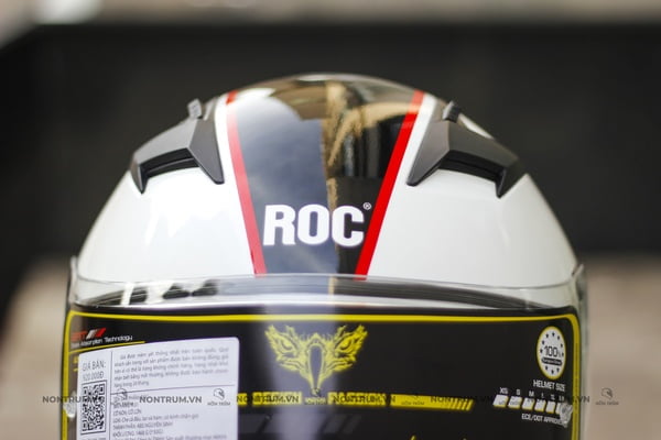 nón bảo hiểm fullface ROC R01 v4 trắng