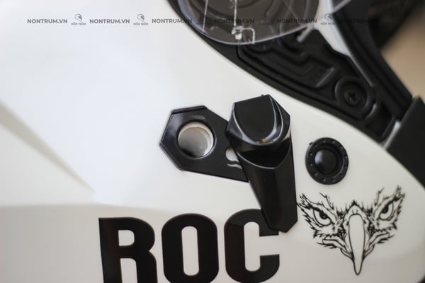 nón bảo hiểm 3/4 ROC R02 trắng tem
