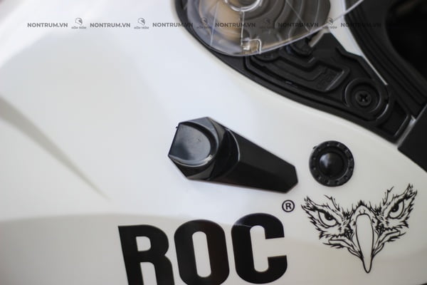 nón bảo hiểm 3/4 ROC R02 trắng tem