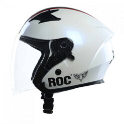 nón bảo hiểm 3/4 ROC R02 trắng tem