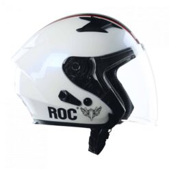 nón bảo hiểm 3/4 ROC R02 trắng tem