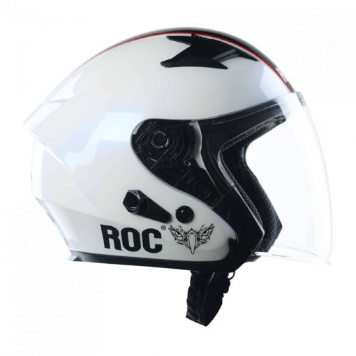 nón bảo hiểm 3/4 ROC R02 trắng tem