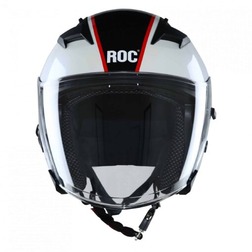 nón bảo hiểm 3/4 ROC R02 trắng tem