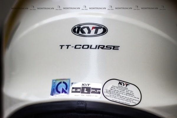 nón bảo hiểm fullface kyt tt-course trắng