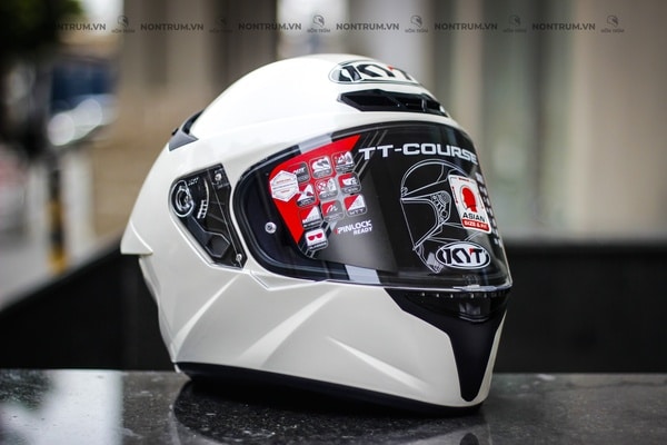 nón bảo hiểm fullface kyt tt-course trắng