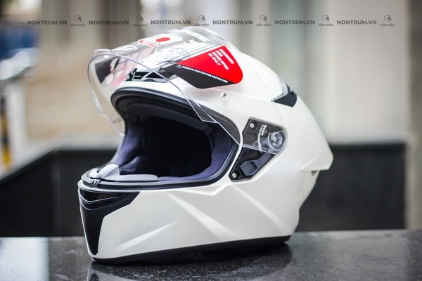 nón bảo hiểm fullface kyt tt-course trắng