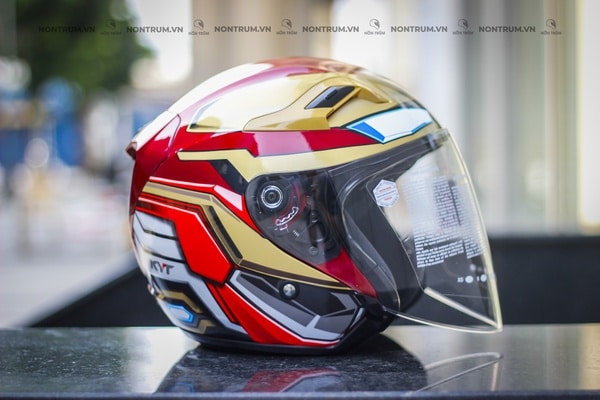 nón bảo hiểm 3/4 kyt venom ironman