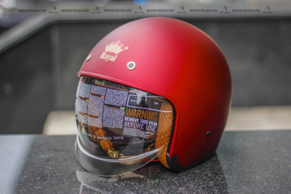 nón Royal m139 đỏ đô nhám