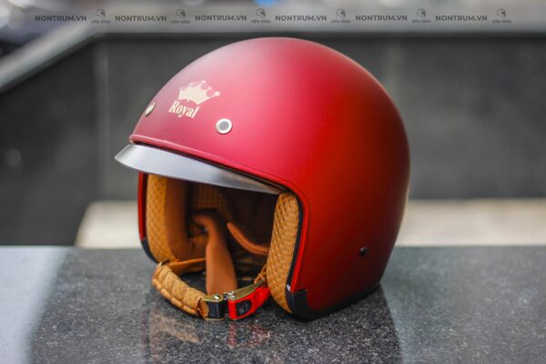 nón Royal m139 đỏ đô nhám