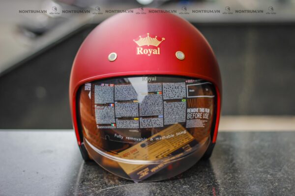 nón Royal m139 đỏ đô nhám