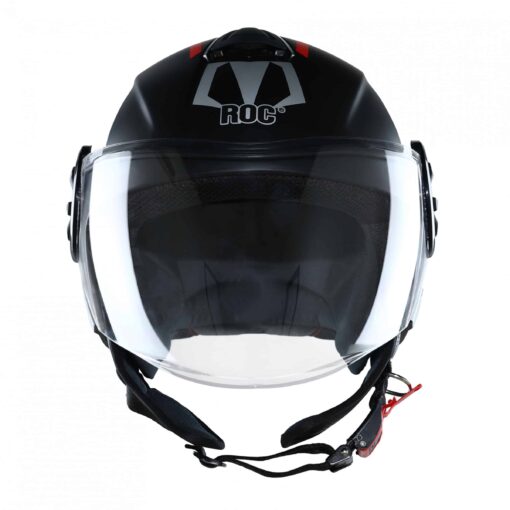 nón roc r06 đen đỏ nhám