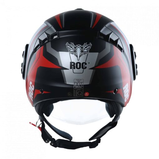 nón roc r06 đen đỏ nhám